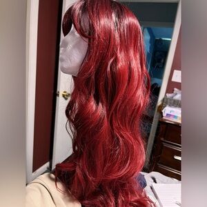 Elegant Red Wig for Women